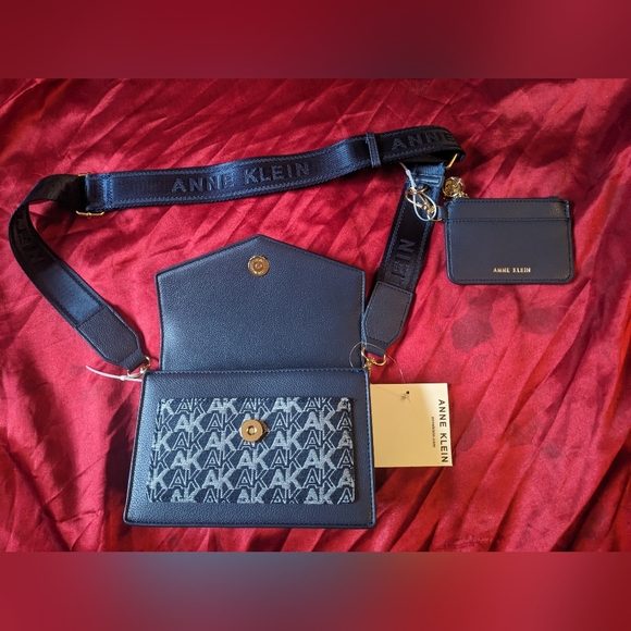 Anne Klein Flap Crossbody Bag & Wallet Set - Picture 6 of 16